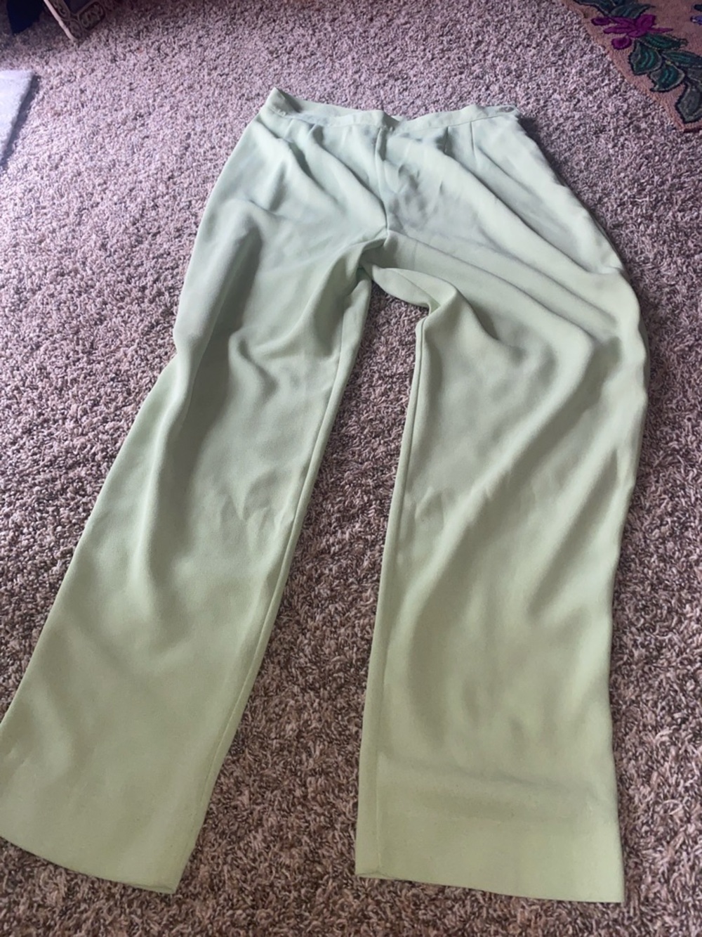 Sport Collection Lime Green Straight-Leg Tailored Pants